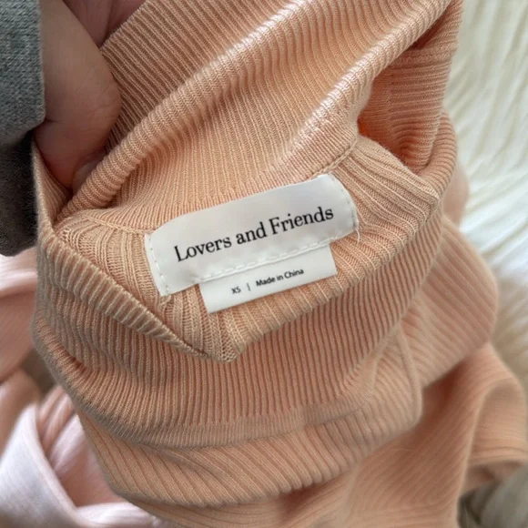 Lovers and Friends Pink Knit Maxi Dress with Slit XS - Picture 9 of 9